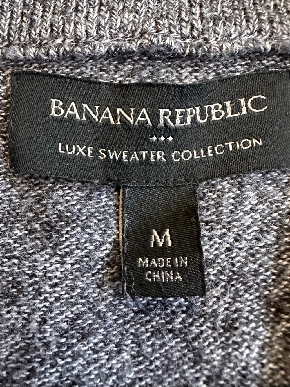 Banana Republic Men's Luxe Sweater Collection Shawl Collar Cardigan Medium Gray